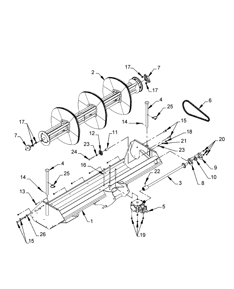 Схема запчастей Case IH BRX172 - (326) - ROTARY BROOM - EXPLODED VIEW 