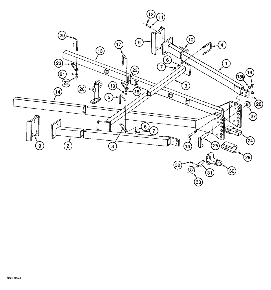 Схема запчастей Case IH 5700 - (9-162) - TRACTOR HITCH, NON LEVEL LIFT MODELS, SINGLE FOLD, 25 FOOT THROUGH 31 FOOT WIDE PLOWS (18) - MISCELLANEOUS