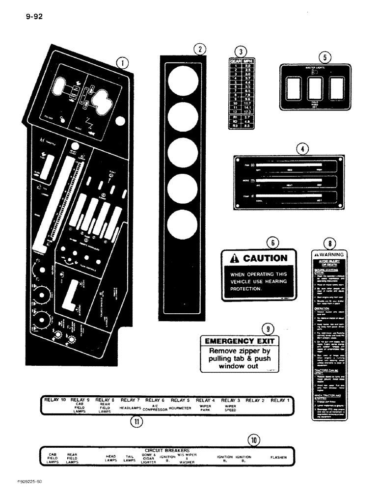 Схема запчастей Case IH 9280 - (9-92) - DECALS (09) - CHASSIS/ATTACHMENTS