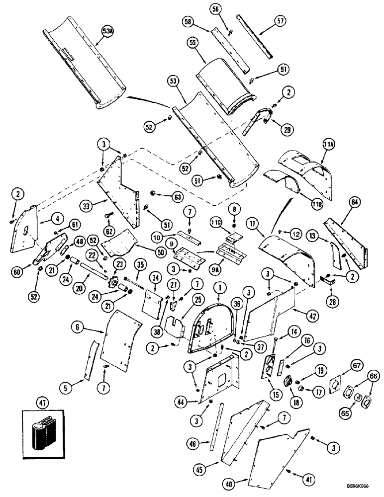 Схема запчастей Case IH 2166 - (9D-14) - GRAIN ELEVATOR HEAD, INCLINED (16) - GRAIN ELEVATORS & AUGERS