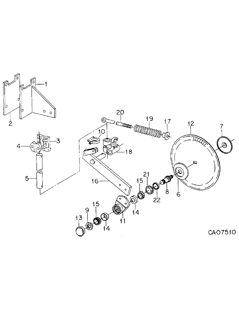 Схема запчастей Case IH 800 - (08-23) - GROUND TOOLS, COU-TILL ATTACHMENT, UNITS A THRU G, M, S AND T, QUANTITIES SHOWN ARE FOR TWO ROWS (09) - CHASSIS/ATTACHMENTS