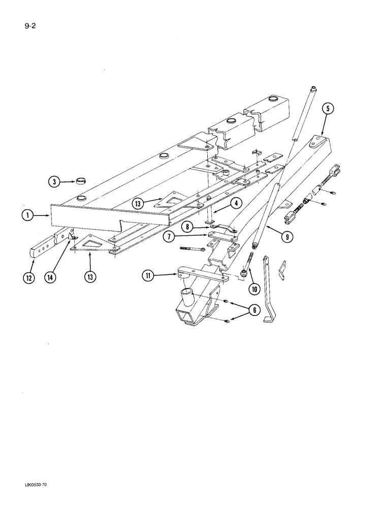 Схема запчастей Case IH 730 - (9-02) - MAIN FRAME, BUILT AFTER 1980 