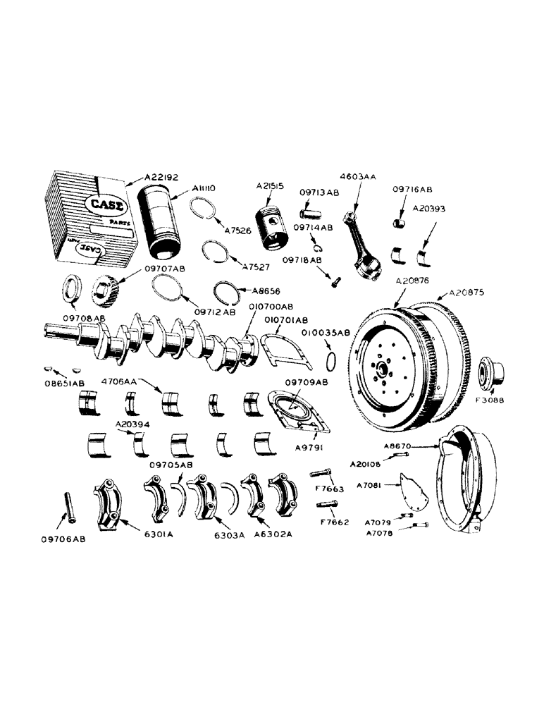 Схема запчастей Case IH 800 - (192) - PISTONS AND CONNECTING RODS (10) - ENGINE