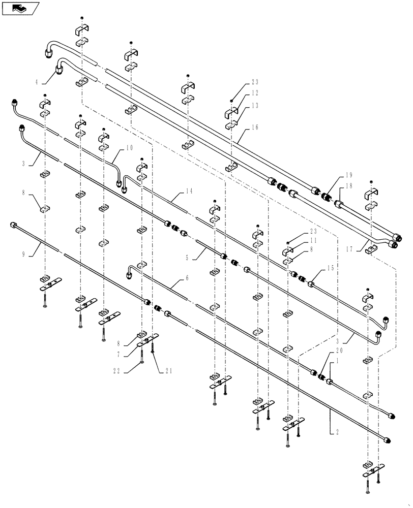 Схема запчастей Case IH 3162 - (35.410.02) - STANDARD HYDRAULIC SYSTEM, 30 FOOT HEADER (35) - HYDRAULIC SYSTEMS