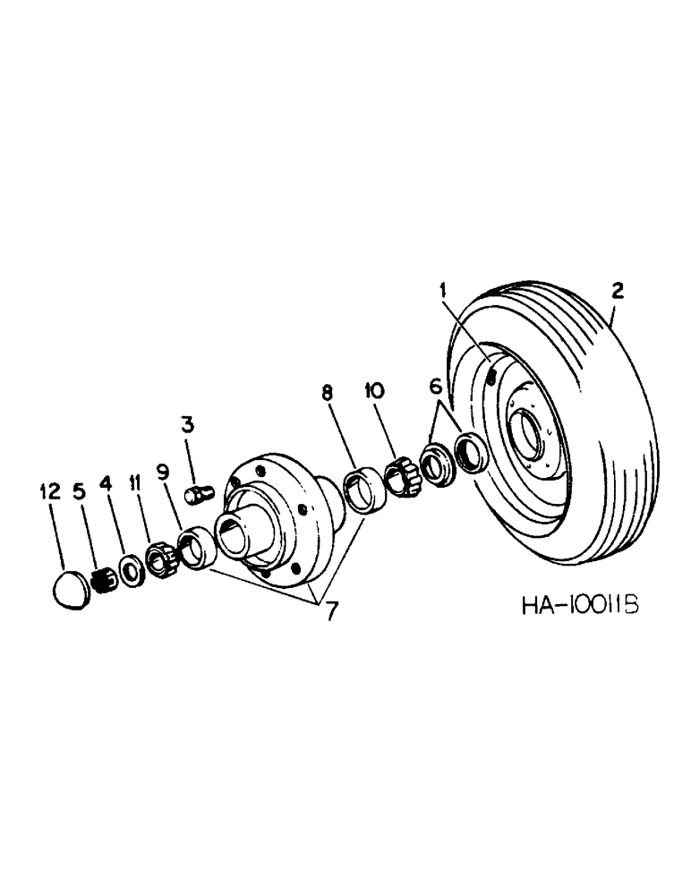 Схема запчастей Case IH 6500 - (B-06) - WHEEL AND HUB 