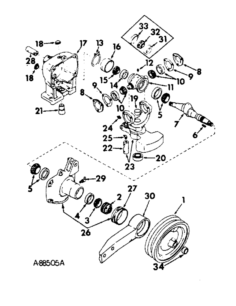 Схема запчастей Case IH 120 - (D-05) - FLYWHEEL PULLEY, BALANCED HEAD HOUSING 