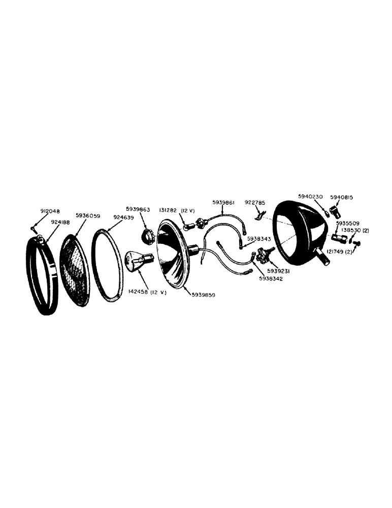 Схема запчастей Case IH 800 - (249) - 09897 AB COMBINATION FLOOD AND TAIL LAMP (55) - ELECTRICAL SYSTEMS