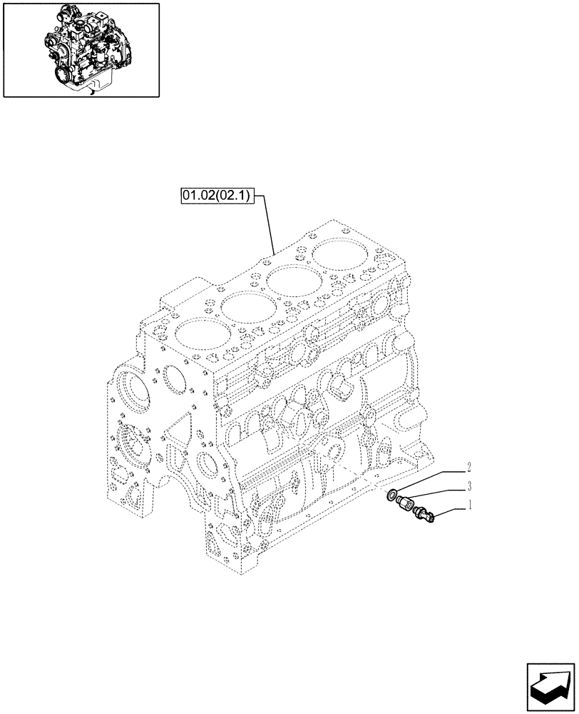 Схема запчастей Case IH WDX1202 - (01.02[02.4]) - MOTOR SENSORS (01) - ENGINE