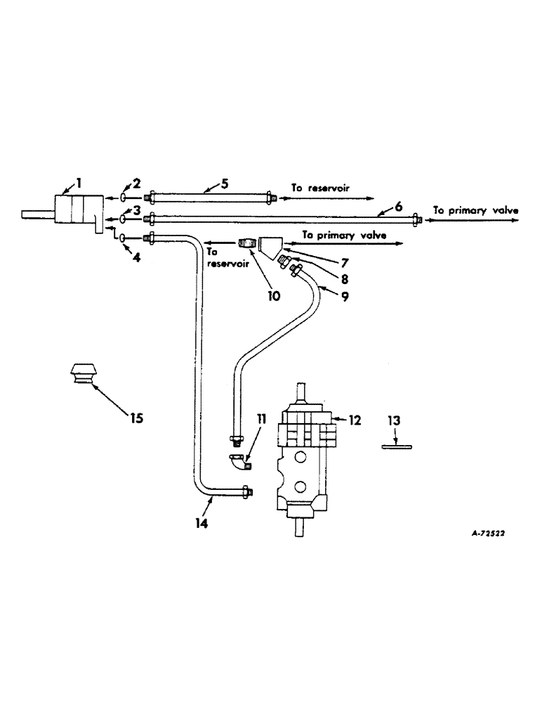 Схема запчастей Case IH 414 - (085) - POWER STEERING ATTACHMENT, HYDRAULIC HOSES AND CONNECTIONS, USED WITH UNIT B (41) - STEERING