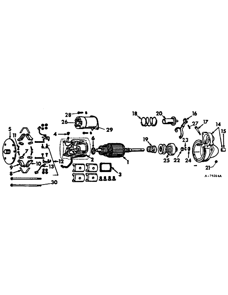 Схема запчастей Case IH 420 - (308) - ELECTRICAL SYS., CRANKING MOTOR, DELCO-REMY, 12 VOLT, 414, CH1120G - CH1568G, 420, CH2060G - CH2820G (55) - ELECTRICAL SYSTEMS