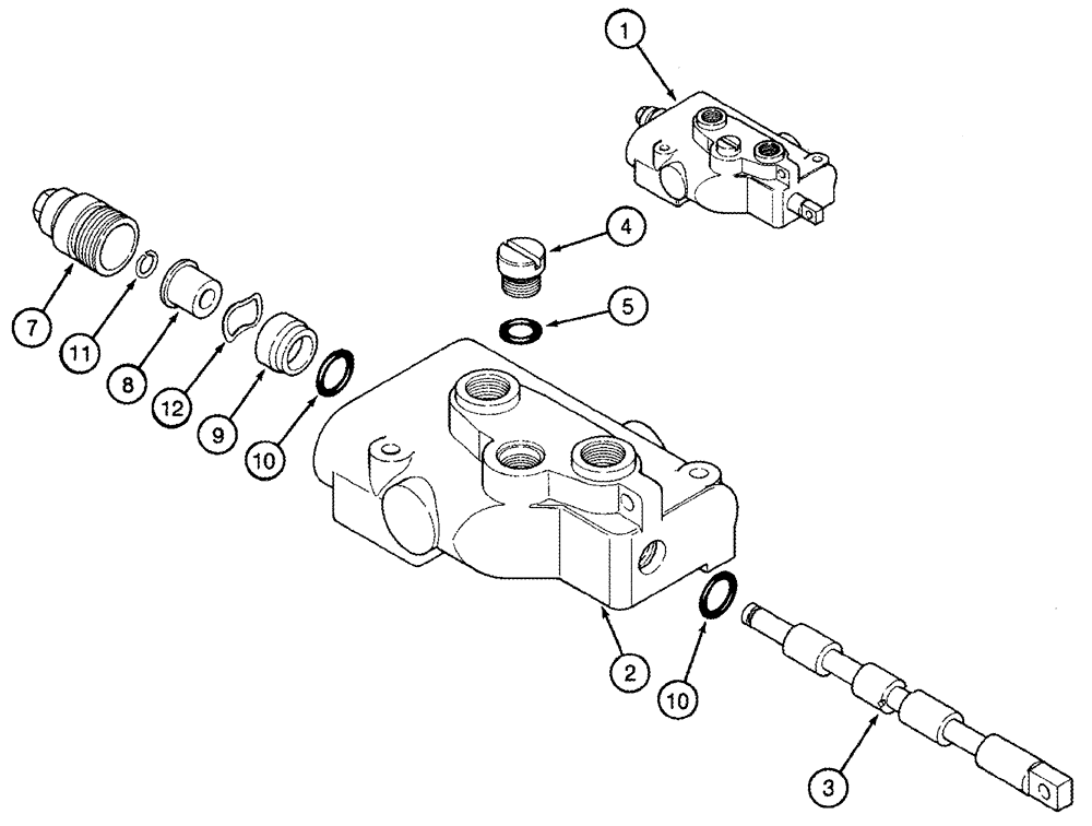 Схема запчастей Case IH 2555 - (08-25) - DRUM HEIGHT CONTROL VALVE (07) - HYDRAULICS