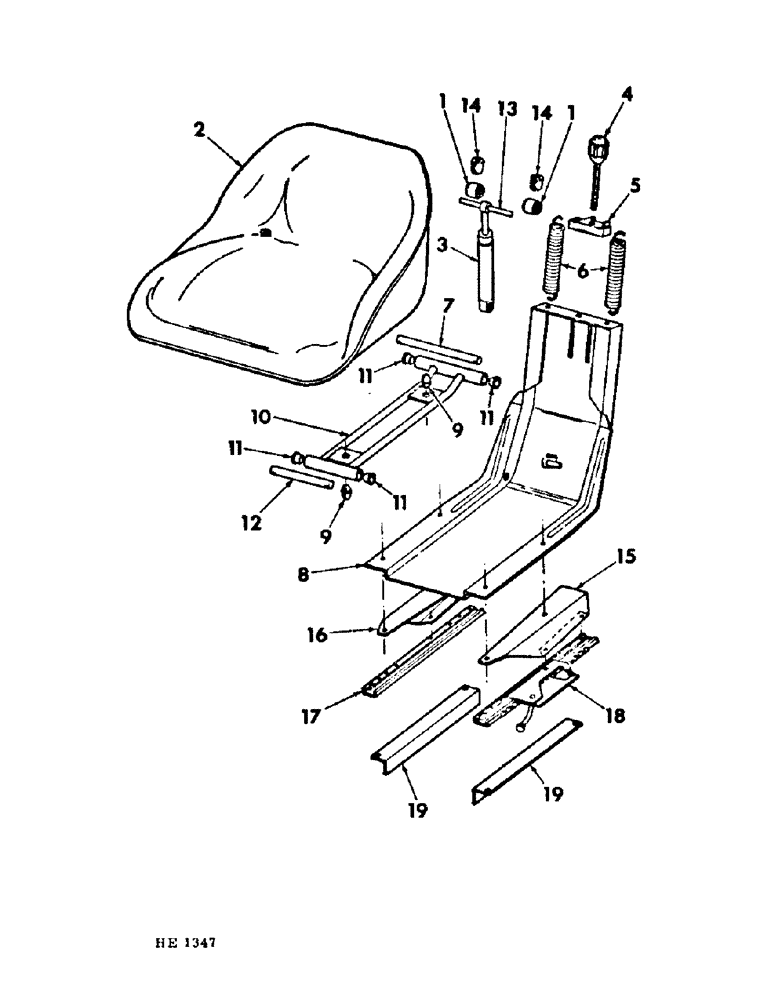 Схема запчастей Case IH 210 - (M-04) - SEAT, OPERATORS PLATFORM AND MISCELLANEOUS, OPERATORS SEAT, WILLBALD GRAMMER (10) - OPERATORS PLATFORM