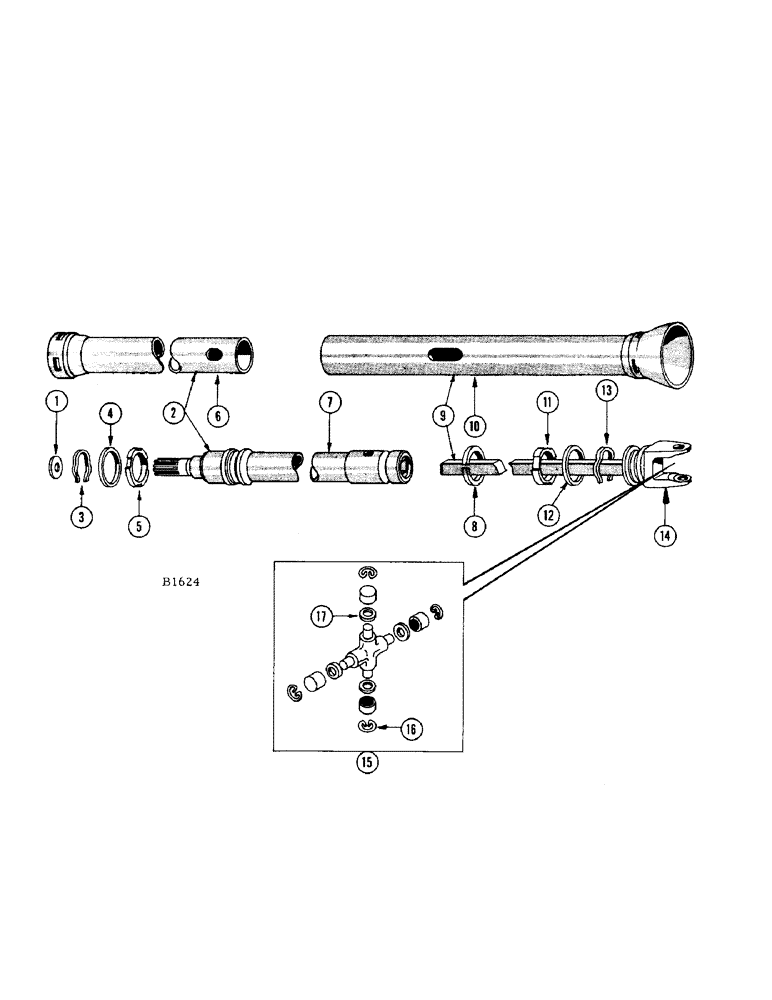 Схема запчастей Case IH 200 - (10[A]) - PTO HANGER BEARING SHAFT, LONG DRAWBAR 