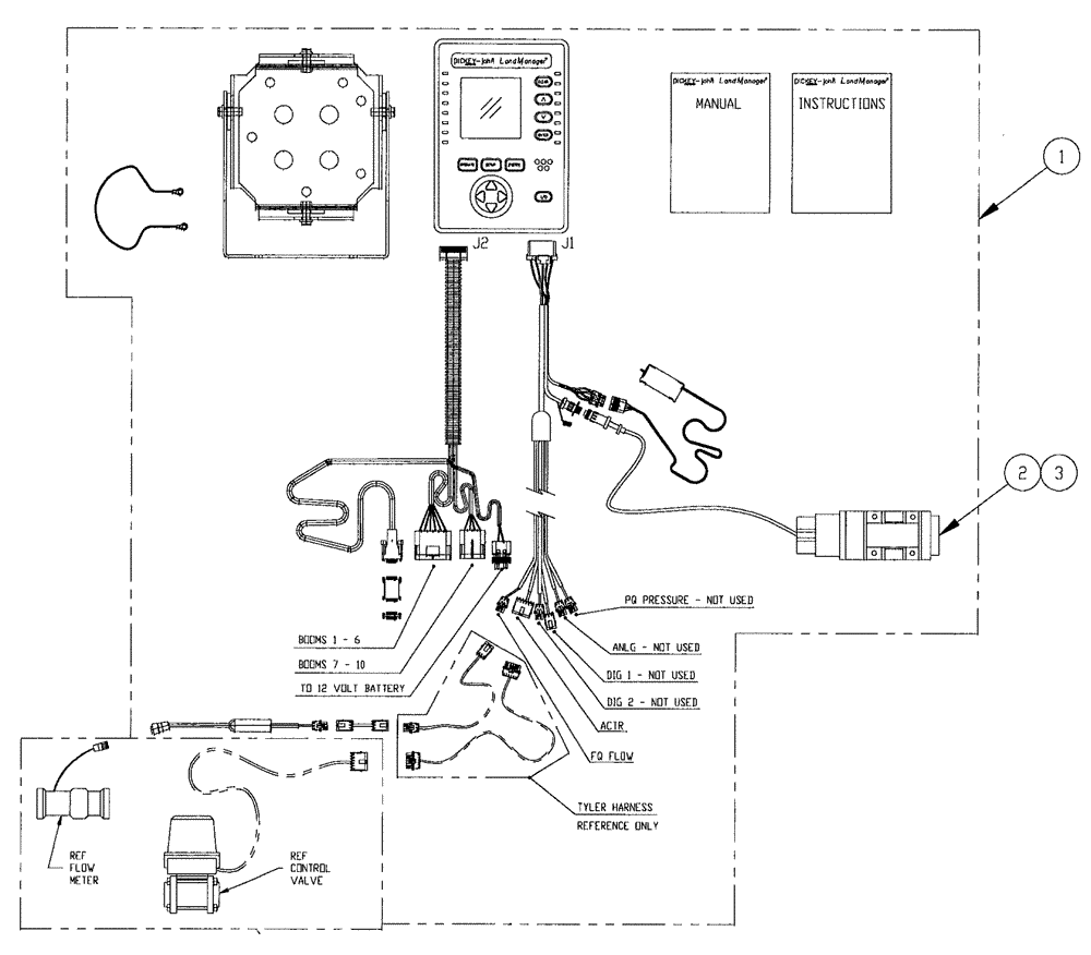 Схема запчастей Case IH SPX4260 - (313) - DICKEY-JOHN® CONTROLLER ASSEMBLY (AIM COMMAND) (78) - SPRAYING