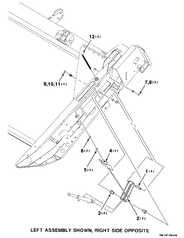 Схема запчастей Case IH 425 - (3-6) - HYDRAULIC REEL LIFT MOUNTING ASSEMBLY (58) - ATTACHMENTS/HEADERS