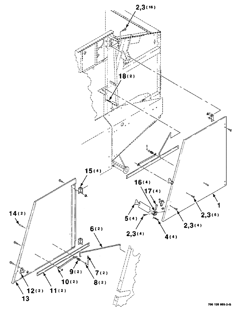 Схема запчастей Case IH 8465 - (7-12) - SHIELDS ASSEMBLY, UPPER SIDE (12) - MAIN FRAME