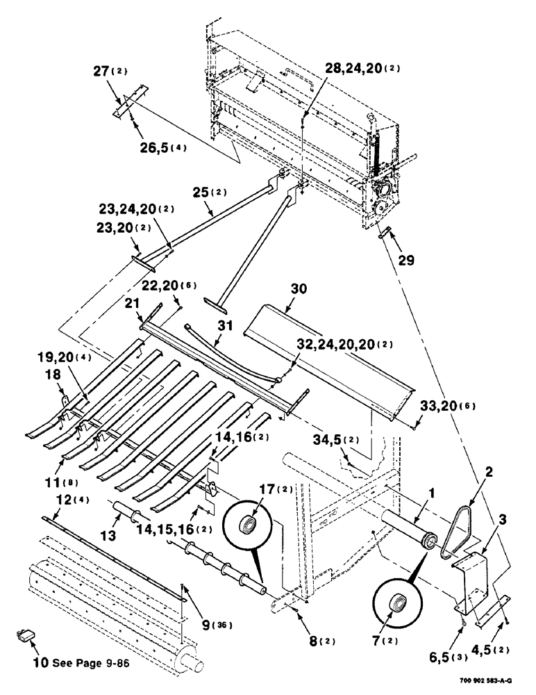 Схема запчастей Case IH 8465 - (9-52) - MESH WRAP KIT, SHIELDS AND SLIDE ASSEMBLIES, SERIAL NUMBER CFH0073001 THROUGH CFH0073202 Decals & Attachments