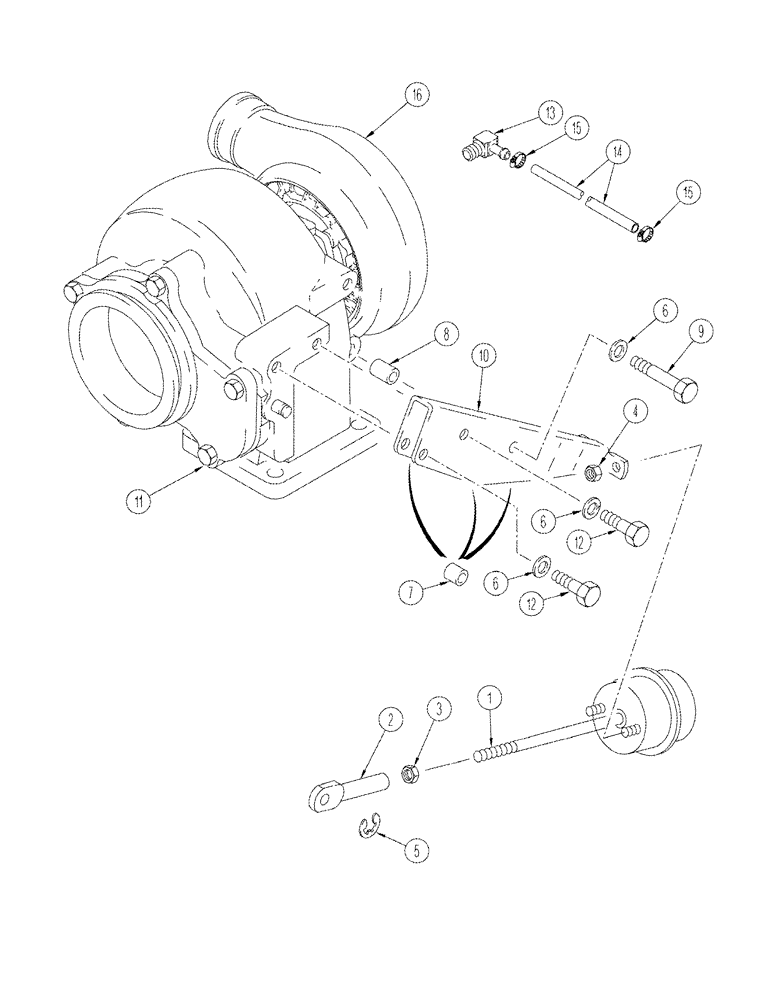 Схема запчастей Case IH STX275 - (02-15[01]) - WASTEGATE ACTUATOR, STX275 (02) - ENGINE