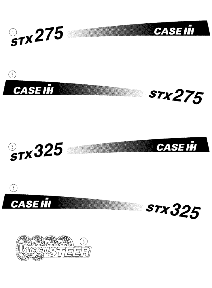 Схема запчастей Case IH STX275 - (09-51) - DECALS (09) - CHASSIS