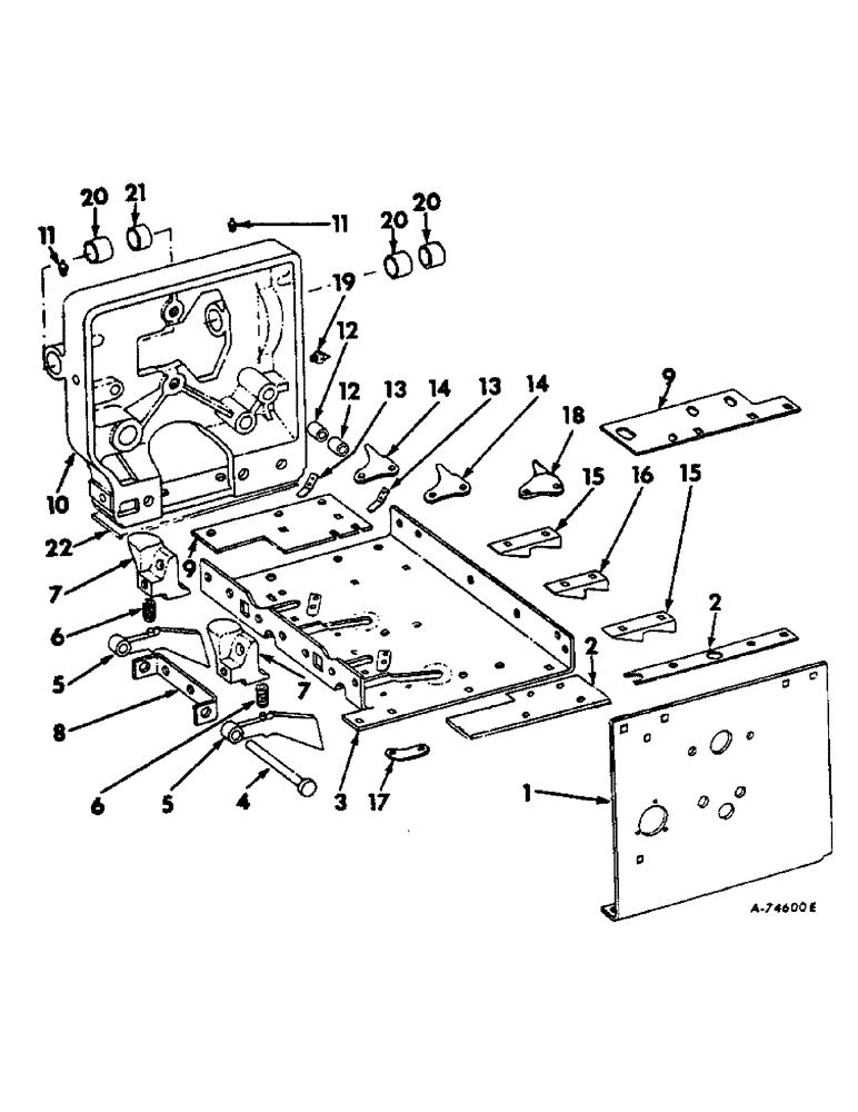 Схема запчастей Case IH 430 - (E-35) - KNOTTER DRIVE FRAME AND BREAST PLATE, FOR TWINE BALERS 