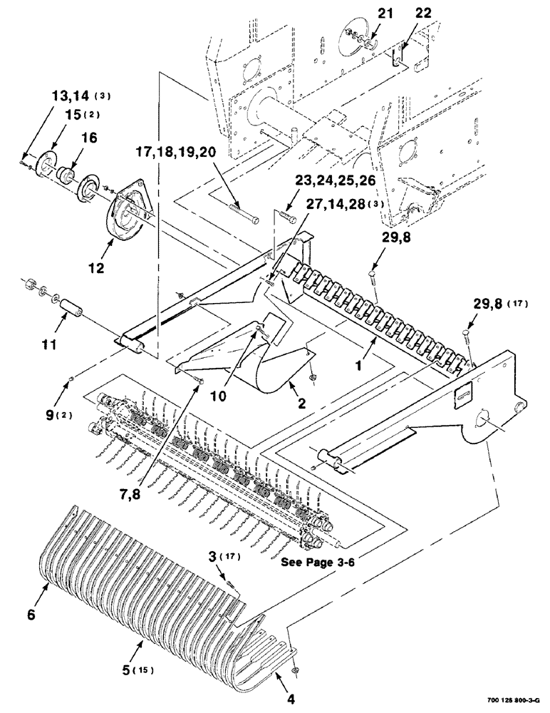 Схема запчастей Case IH 8455T - (3-04) - PICKUP, WRAPPERS AND CAM ASSEMBLY Pickup