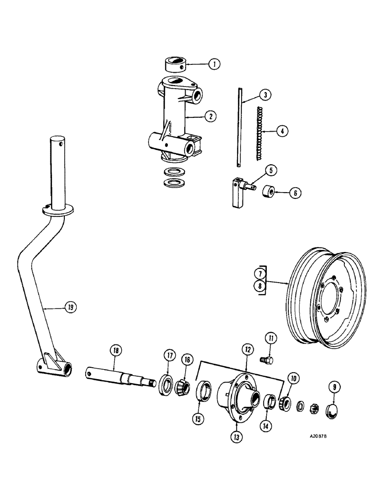 Схема запчастей Case IH 3300-SERIES - (16) - FRONT AXLE AND WHEEL, ON LAND HITCH 