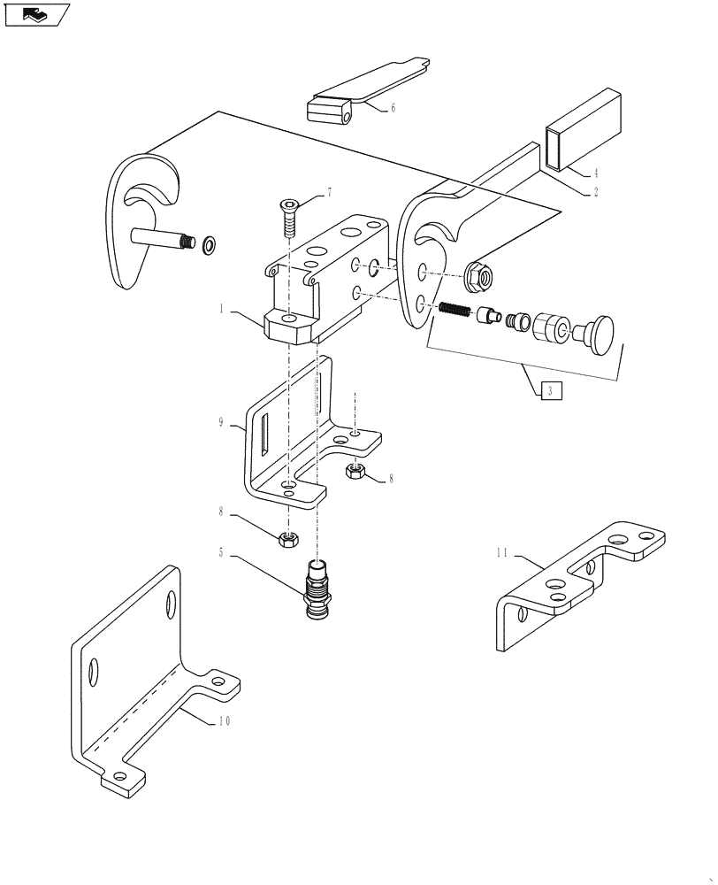 Схема запчастей Case IH L735 - (35.310.AP) - VAR - 717561006 - QUICK RELEASE 2 COUPLER - LOWER PART 1/2" (35) - HYDRAULIC SYSTEMS