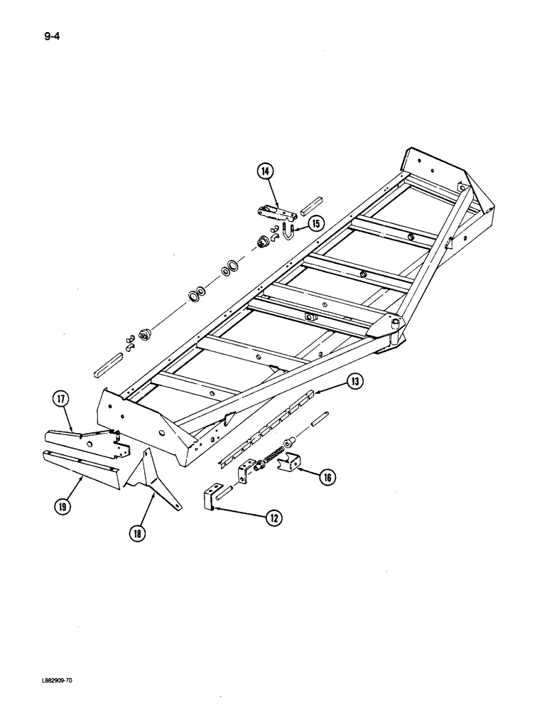 Схема запчастей Case IH 6200 - (9-004) - MAIN FRAME, CONTD (09) - CHASSIS/ATTACHMENTS