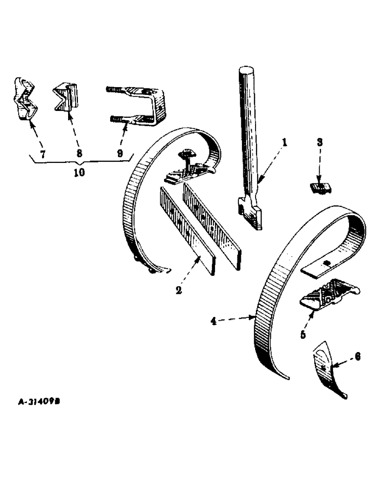 Схема запчастей Case IH INTERNATIONAL - (A-57) - REAR SECTIONS, SPRING TEETH 