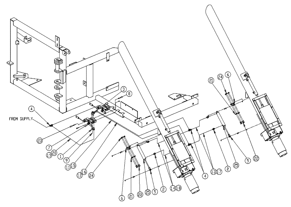 Схема запчастей Case IH 437 - (02-010) - PNEUMATIC GROUP, 4 INCH AUGER Bin Group