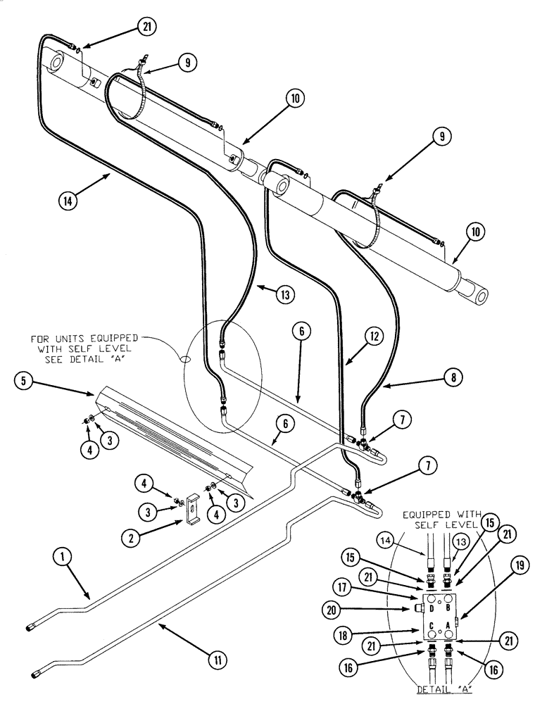 Схема запчастей Case IH 520 - (8-04) - BUCKET HYDRAULICS (08) - HYDRAULICS