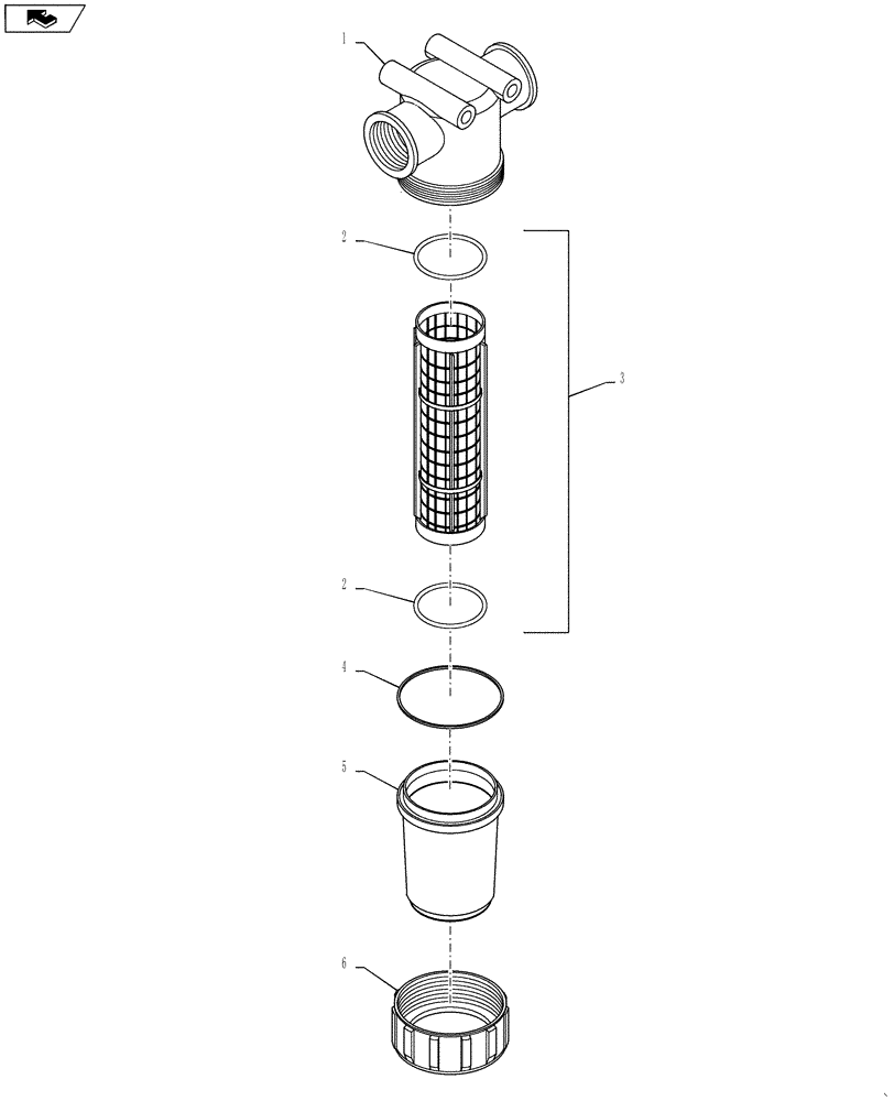 Схема запчастей Case IH 4430 - (40.914.03) - BOOM PLUMBING STRAINER, 1" NPT, 50 MESH, POLY (40 ) - PLUMBING