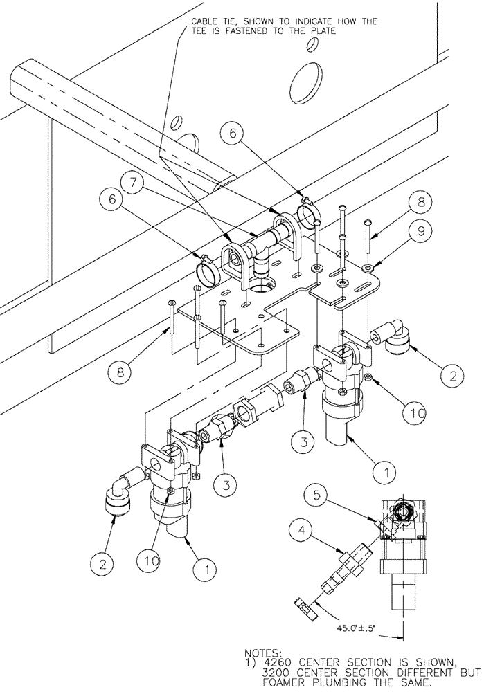 Схема запчастей Case IH SPX3200 - (09-041) - SOLENOID GROUP, CENTER SECTION Liquid Plumbing