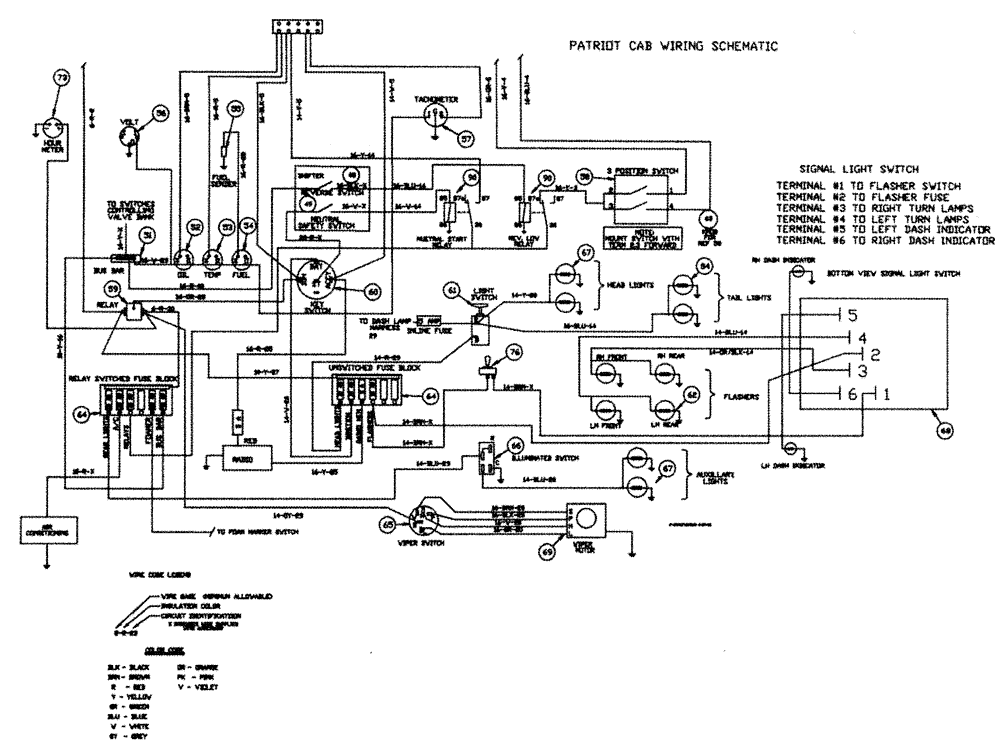 Схема запчастей Case IH PATRIOT 150 - (12-003) - WIRING SCHEMATIC - CAB (06) - ELECTRICAL