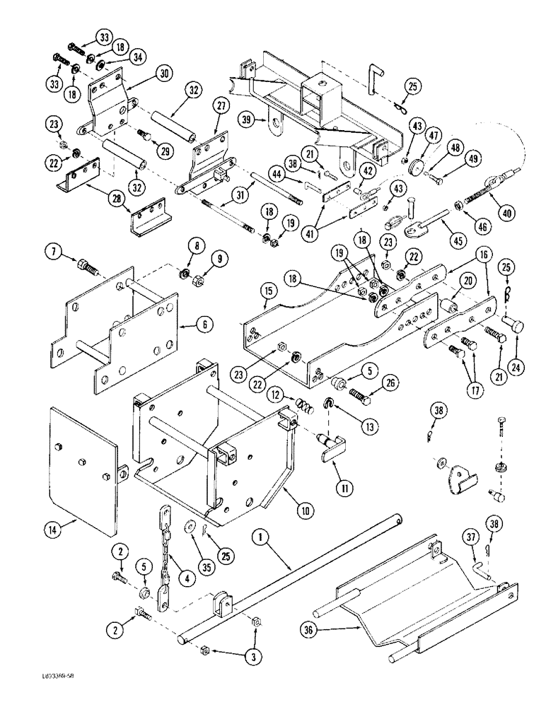 Схема запчастей Case IH 61MS - (40) - LIFT AND MOUNTING BRACKETS 