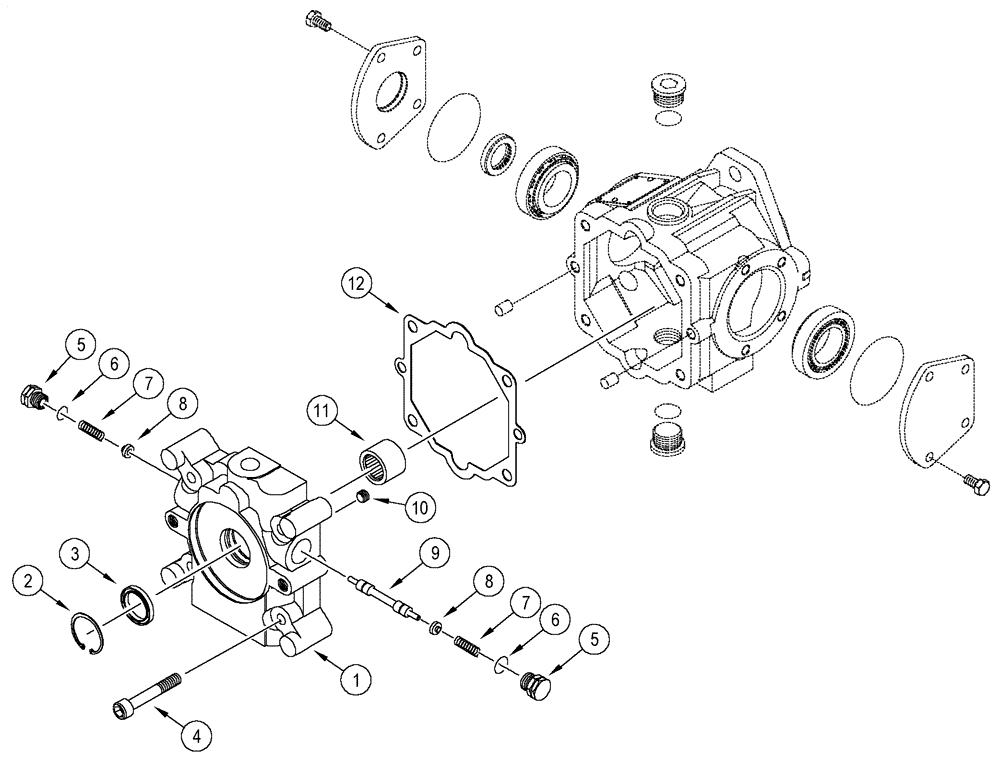 Схема запчастей Case IH 95XT - (06-25) - MOTOR ASSEMBLY (06) - POWER TRAIN