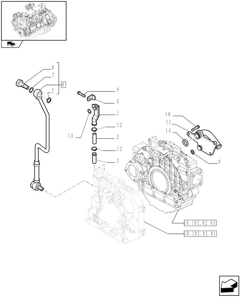 Схема запчастей Case IH F4HE9684J J100 - (10.101.03) - BREATHER - ENGINE (2855932) 