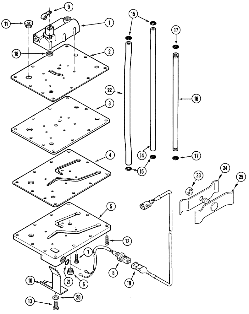 Схема запчастей Case IH C70 - (08-06) - REGULATOR VALVE AND PLATE (08) - HYDRAULICS