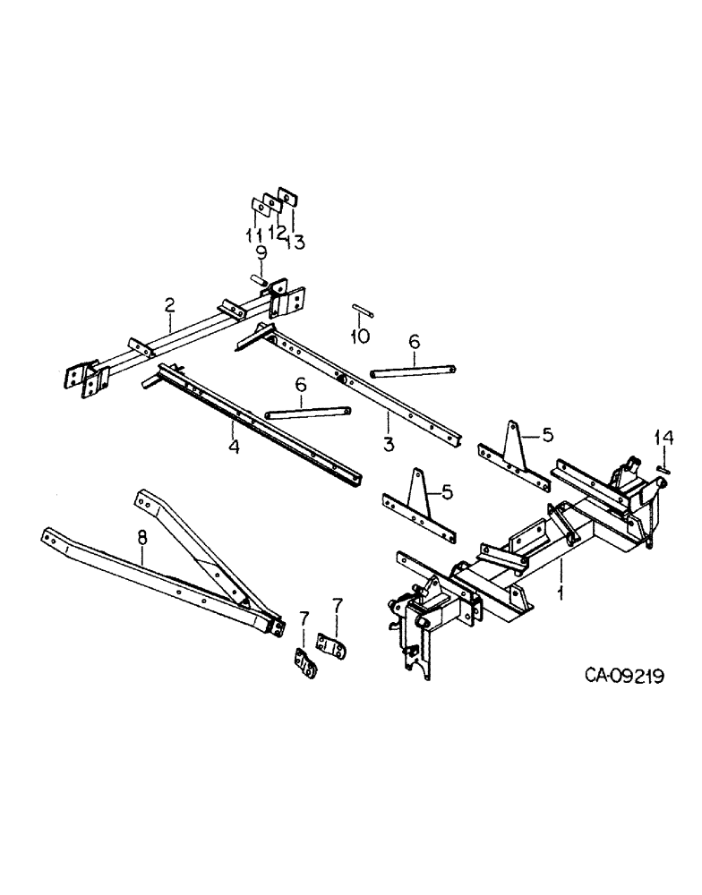 Схема запчастей Case IH 568 - (B-04) - MAIN FRAME, 6 ROW FOLDING 