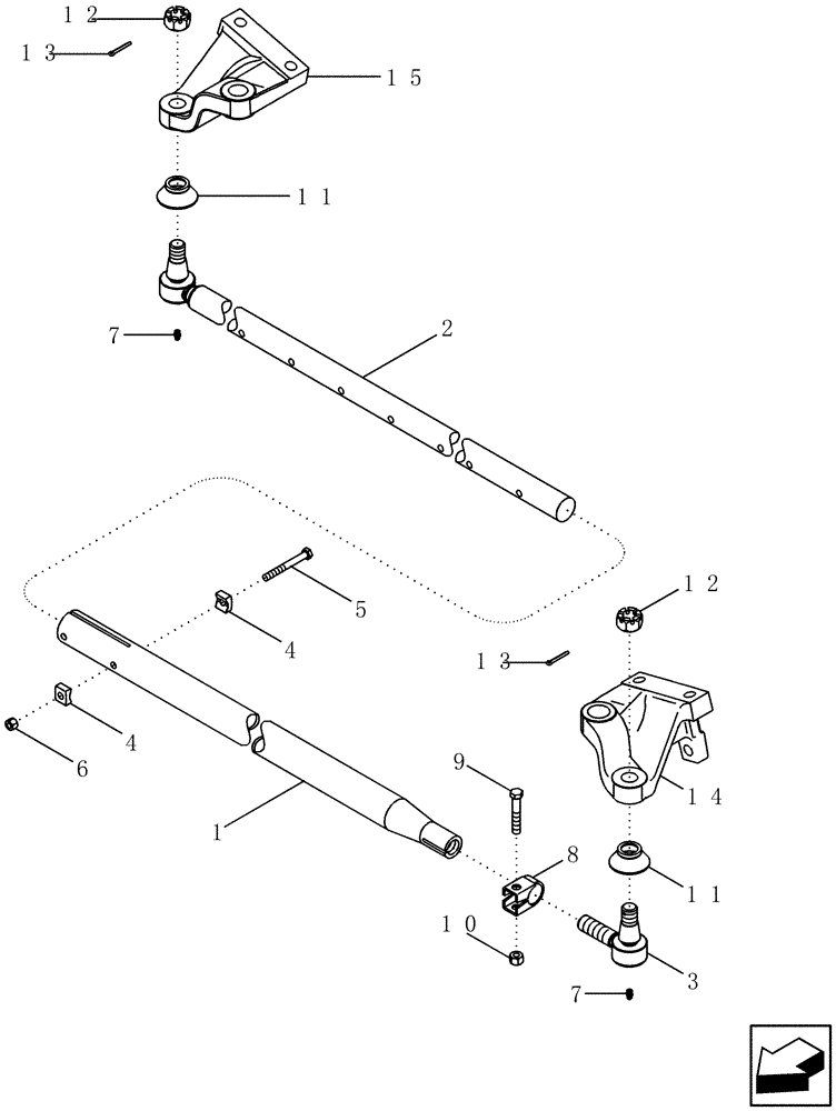 Схема запчастей Case IH 2588 - (41.106.01) - AXLE, ADJUSTABLE - TIE ROD, STEERING (41) - STEERING