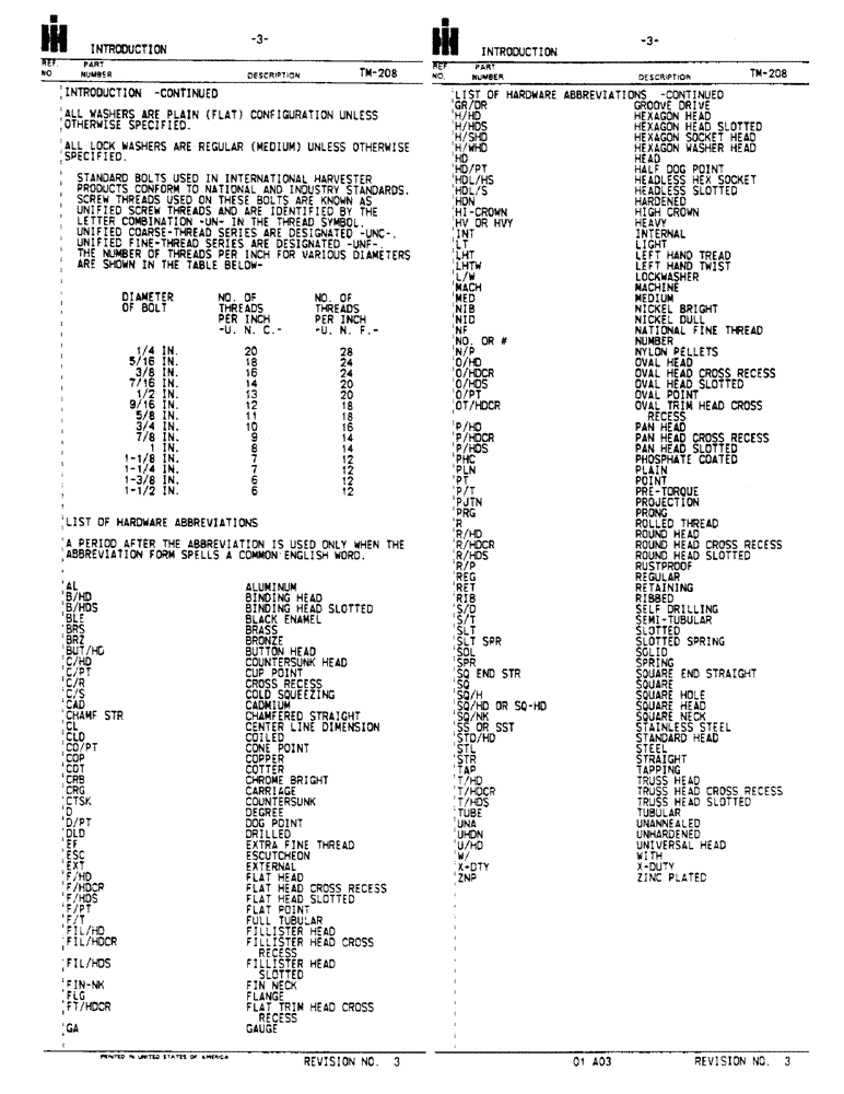 Схема запчастей Case IH 6000 - (3) - INTRODUCTION 