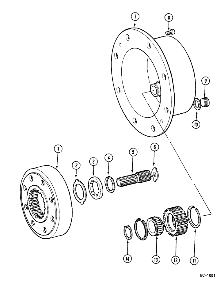 Схема запчастей Case IH 685 - (6-510) - HUB PLANETARY DRIVE - 4 WHEEL DRIVE - (06) - POWER TRAIN