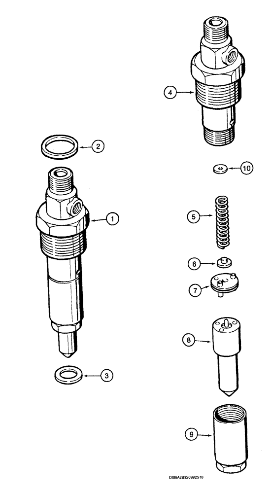 Схема запчастей Case IH SPX3150 - (084) - ENGINE, FUEL INJECTION NOZZLE (10) - ENGINE