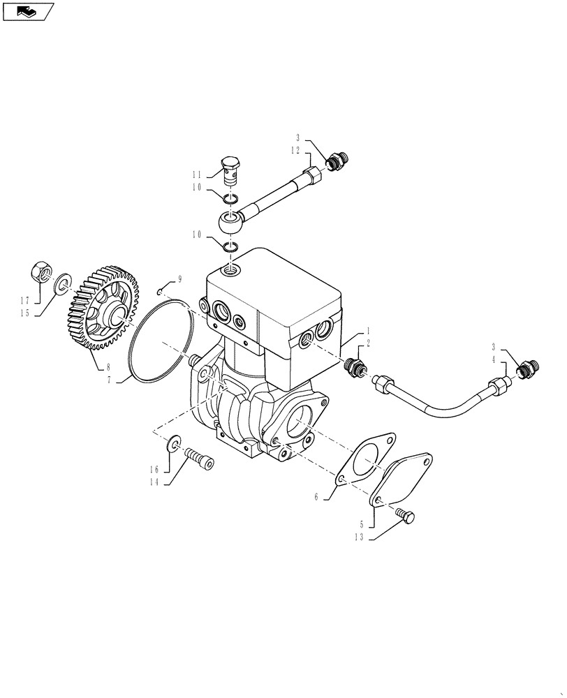 Схема запчастей Case IH 4430 - (36.110.03) - AIR COMPRESSOR (36) - PNEUMATIC SYSTEM