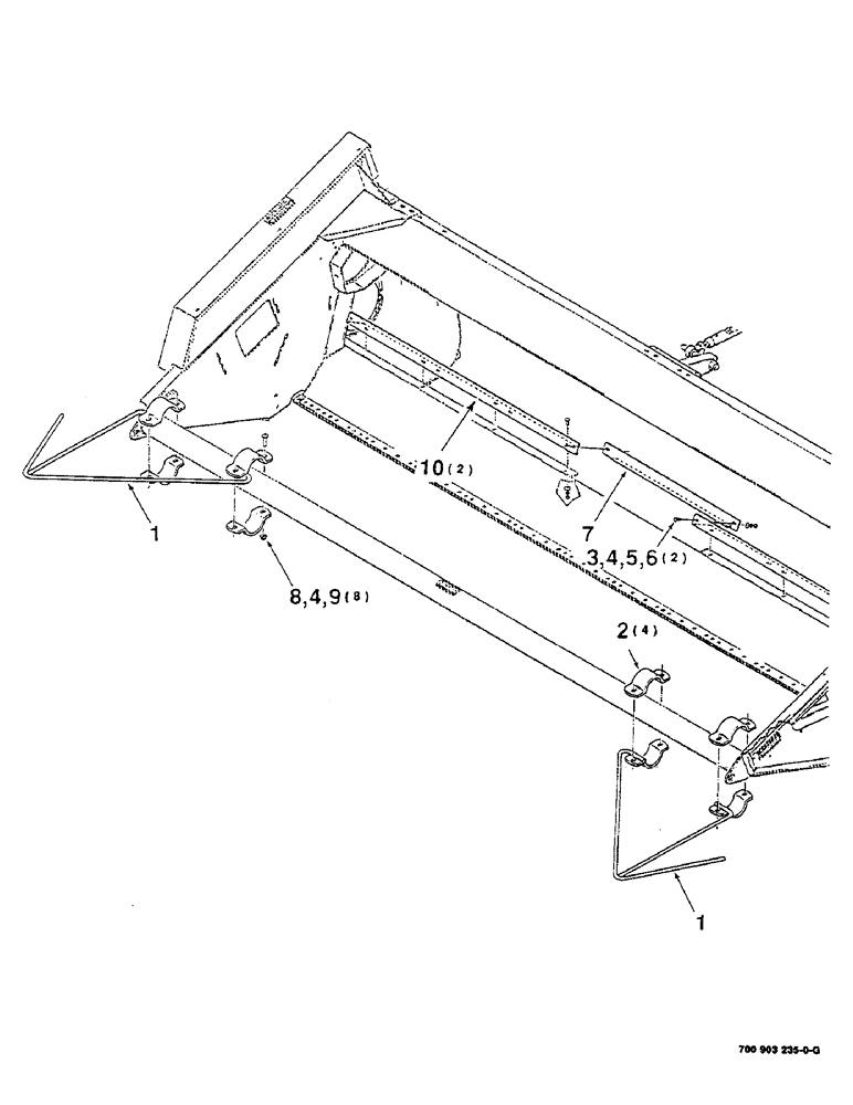 Схема запчастей Case IH 8840 - (9-22) - CROP DIVIDER KIT, (HK60809 CROP DIVIDER KIT COMPLETE - TO BE (88) - ACCESSORIES