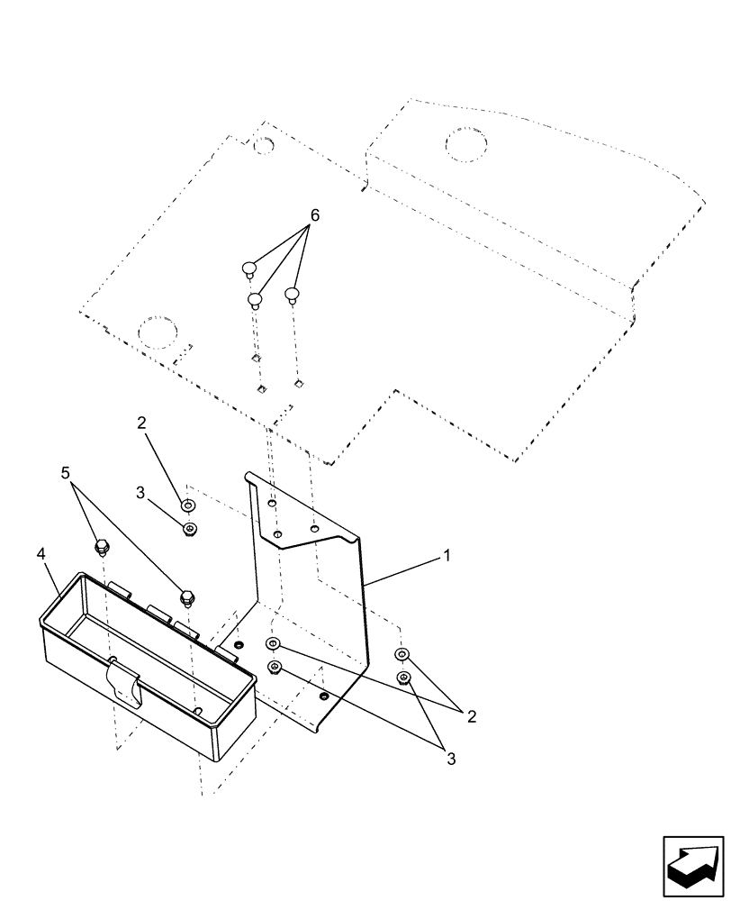 Схема запчастей Case IH FARMALL 60 - (08.01) - TOOLBOX & BRACKET (08) - SHEET METAL