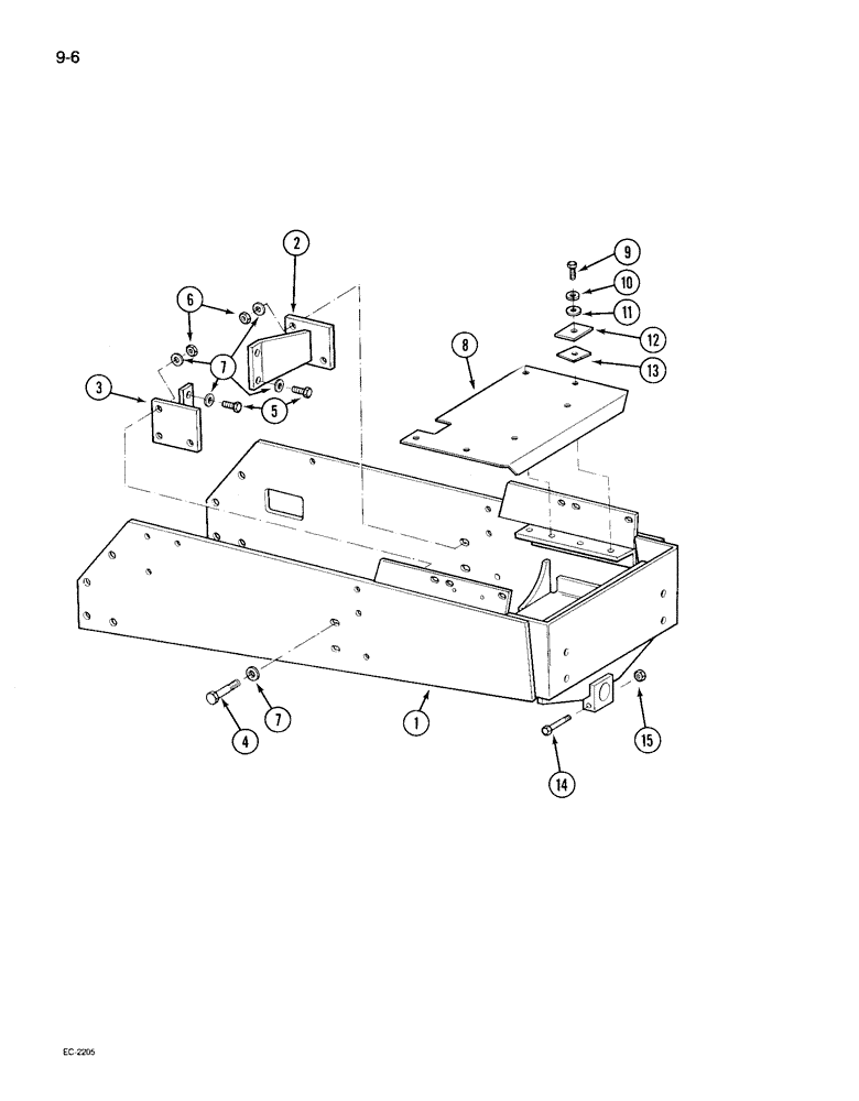 Схема запчастей Case IH 495 - (9-006) - FRONT BOLSTER, FABRICATED (09) - CHASSIS/ATTACHMENTS