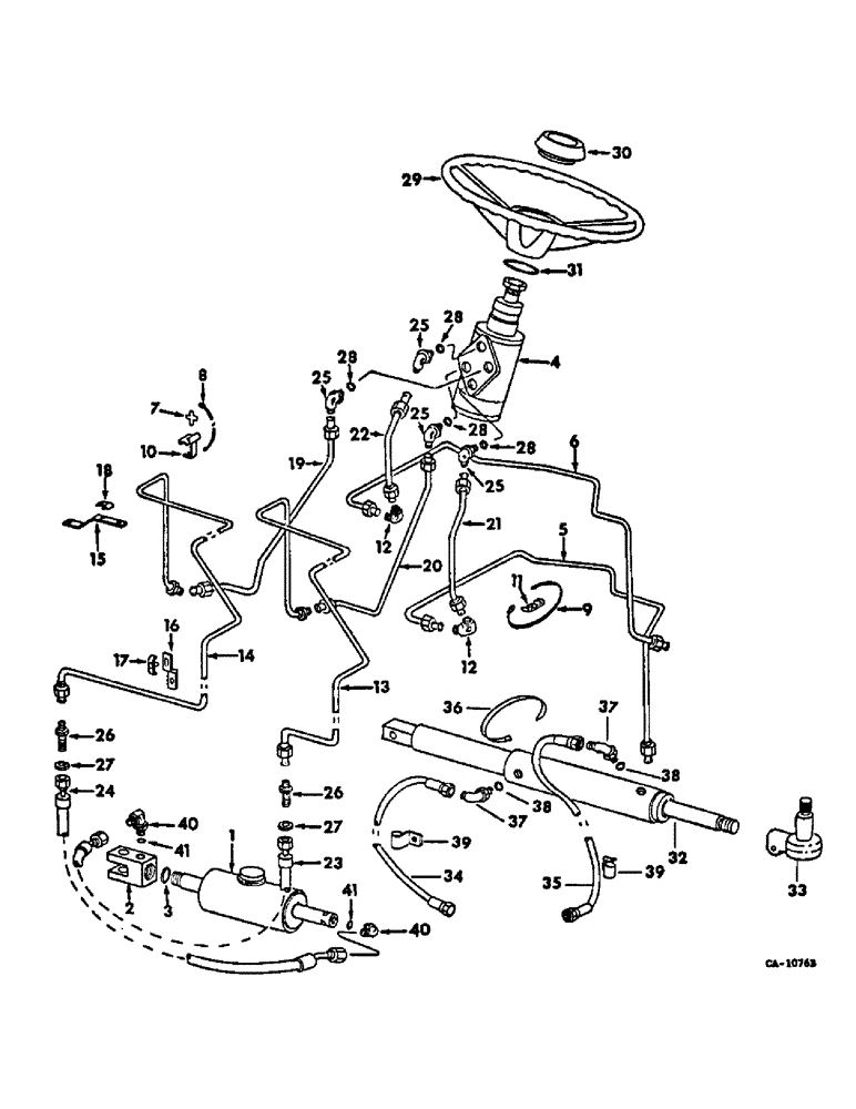 Схема запчастей Case IH 574 - (10-08) - HYDRAULICS, POWER STEERING (07) - HYDRAULICS