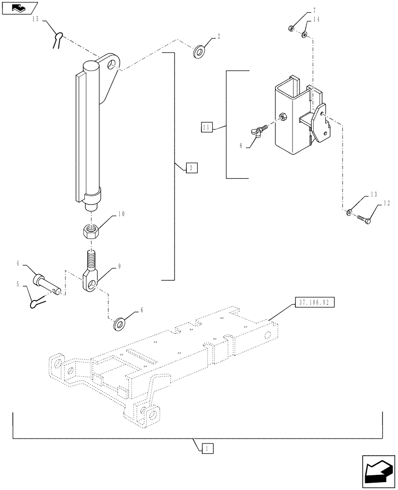 Схема запчастей Case IH PUMA 130 - (88.037.06[02]) - DIA KIT, AUTOMATIC PICK UP HITCH WITH HYDR PUSH BACK - PUMA 130 & 145 (88) - ACCESSORIES