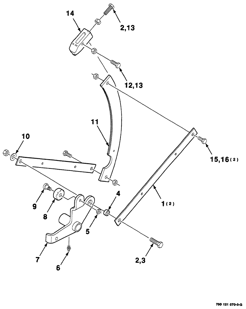 Схема запчастей Case IH 8555 - (06-12) - CAM ASSEMBLY (14) - BALE CHAMBER